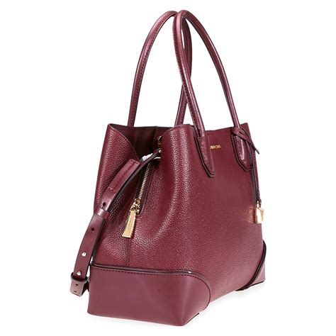 michael kors mercer gallery oxblood|Mercer Gallery Large Pebbled Leather Satchel .